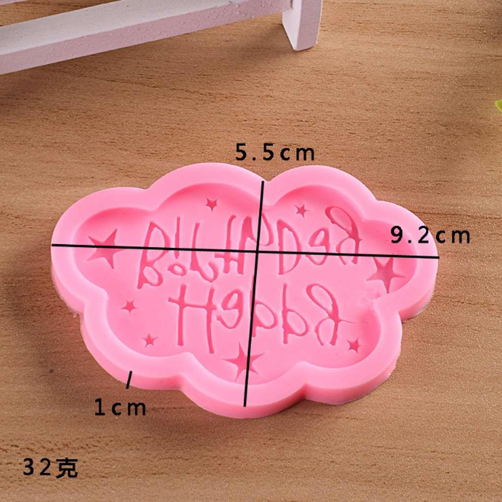 Khuôn Silicone Tạo Hình Chữ Happy Birthday Trang Trí Bánh DIY