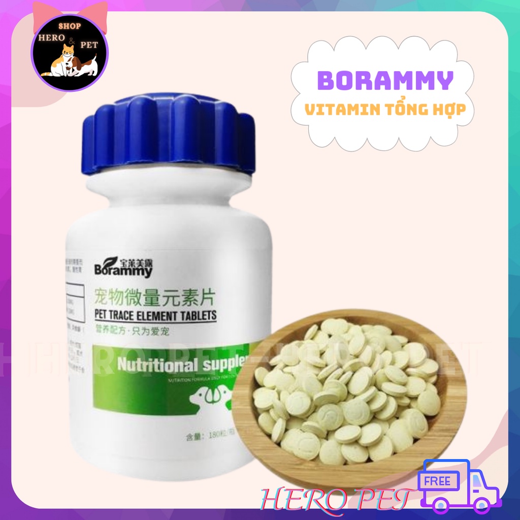 Vitamin, Canxi, Tăng Sức Đề Kháng, Giải Độc Gan, Men Vi Sinh Cho Chó Mèo - Hero Pet