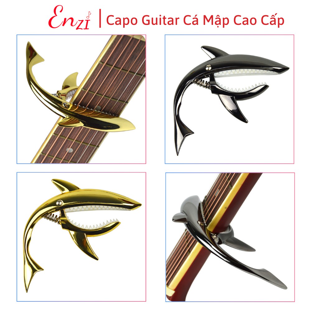 Capo guitar cá mập cho đàn guitar classic acoustic cao cấp có đủ các màu Enzi