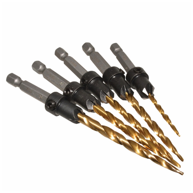 Set 5 Mũi Khoan Bền Bỉ Bằng Nhựa / Kim Loại