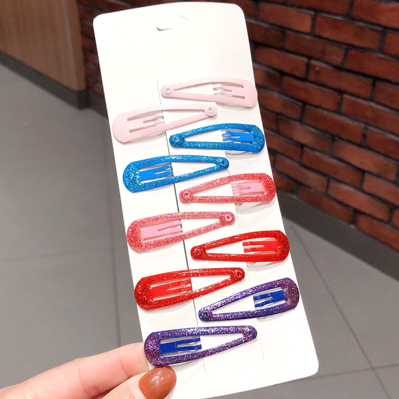Set 10 Kẹp Tóc Màu Sắc Ngọt Ngào Dễ Thương Cho Bé Gái