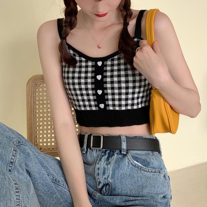 Áo Sát Nách Dáng Ngắn Thời Trang Mùa Hè Cho Nữ