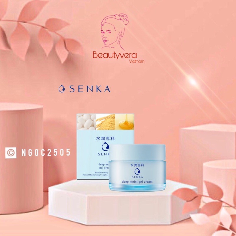 Mặt nạ ngủ cấp ẩm chuyên sâu dạng gel Senka Deep moist Gel Cream 50g