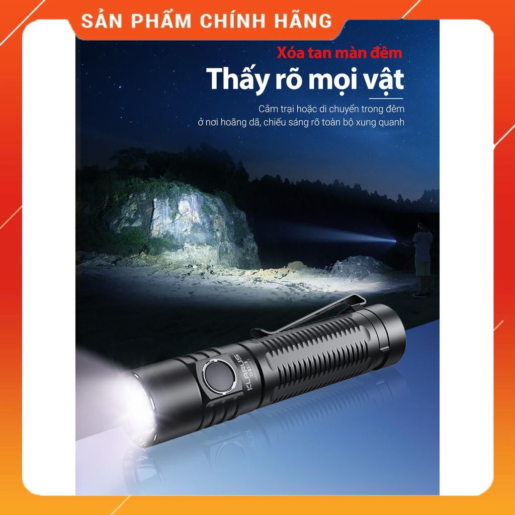 [HÀNG CHÍNH HÃNG] Đèn pin đèn sạc đèn tìm kiếm cứu hộ siêu sáng KLARUS G15 sáng 4000lm chiếu xa 188m sạc usb