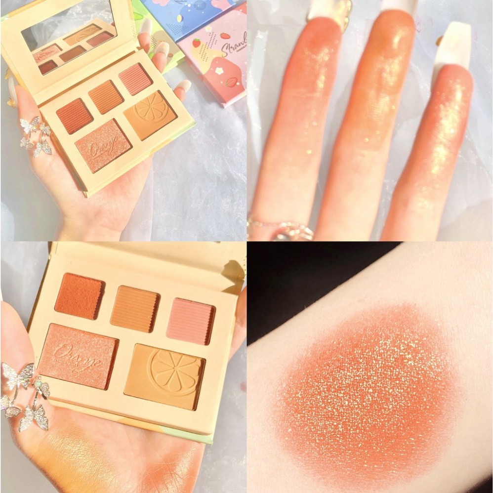 free ship Bộ Kit Trang Điểm Gồm 3 Phấn Mắt + 1 Bắt Sáng + 1 Phấn Má XiXi Fashion | BigBuy360 - bigbuy360.vn