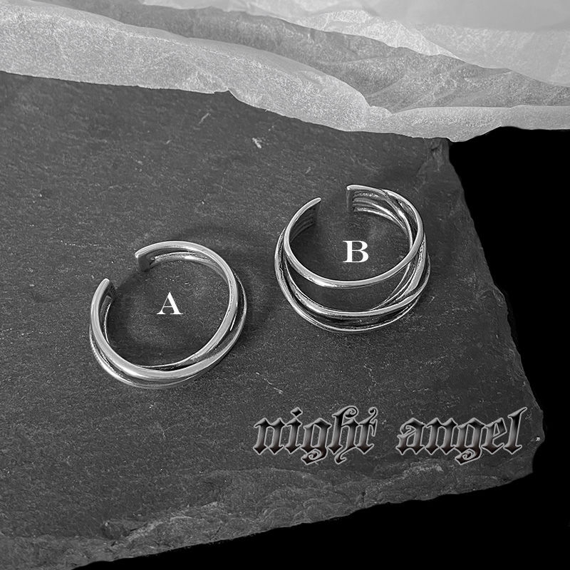 Nhẫn Thiết Kế Nhiều Tầng Năng Động Thời Trang