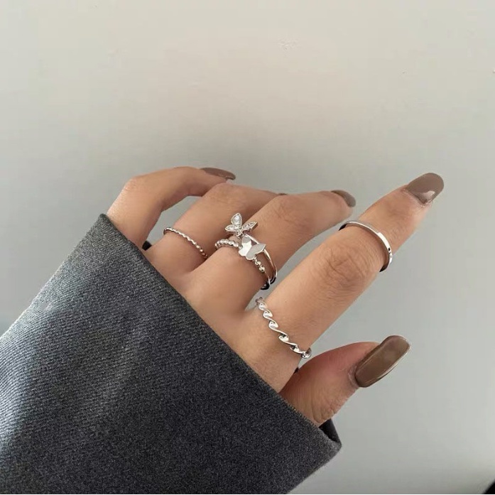 📛 RẺ VÔ ĐỊCH 📛 combo Bộ nhẫn con bươm cá tính hottrend phong cách hàn quốc