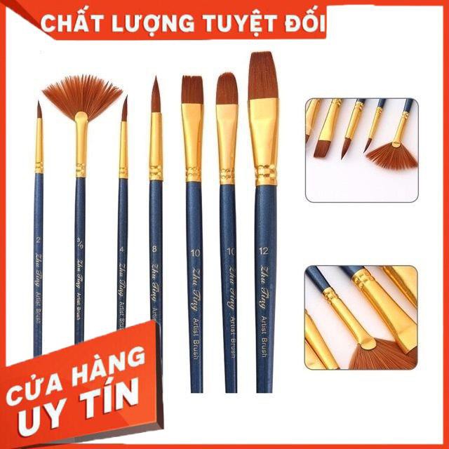 Bộ 7 cọ vẽ chuyên nghiệp đủ đầu đủ hình dạng rẻ nhất