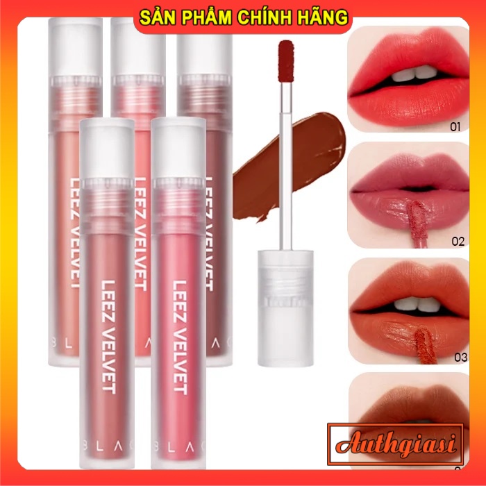 Son Kem Lì BLACK ROUGE Leez Velvet Tint Chính Hãng Hàn Quốc Mịn Mượt Nhẹ Môi