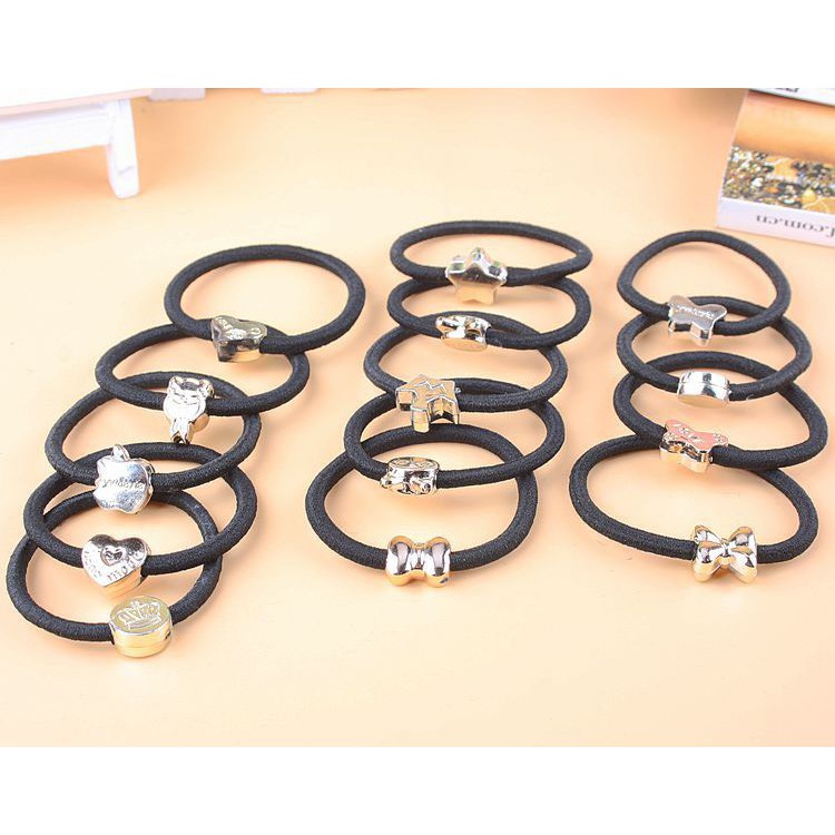 Dây Buộc Tóc Thun Đàn Hồi, Chun Cột Tóc Hạt Charm Cute Phong Cách Trẻ Trung SC20