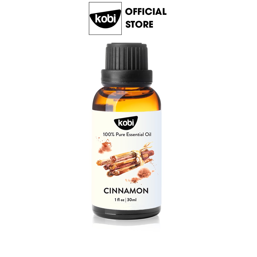Tinh dầu Quế Kobi Cinnamon essential oil giúp khử mùi, đuổi muỗi, giảm mỡ bụng hiệu quả - 30ml