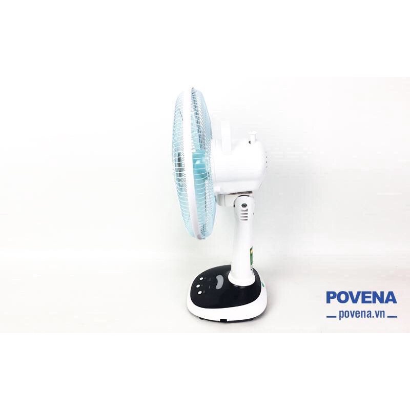 Quạt tích điện POVENA PVN-5612 chính hãng bảo hành 12 tháng