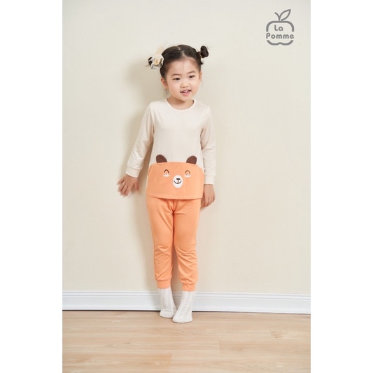 La Pomme Bộ dài tay chú gấu 6m-5y AW2022
