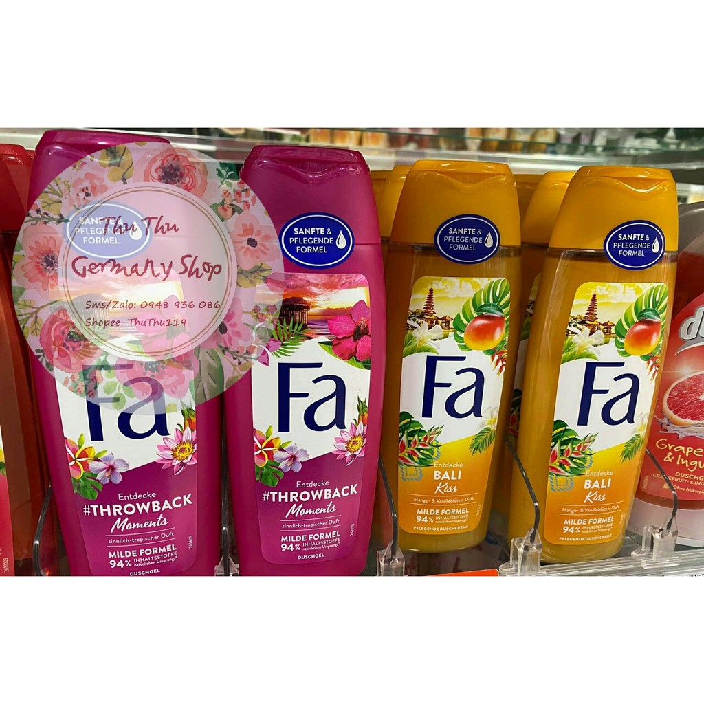 Sữa tắm Fa mềm mịn 250ml nội địa Đức