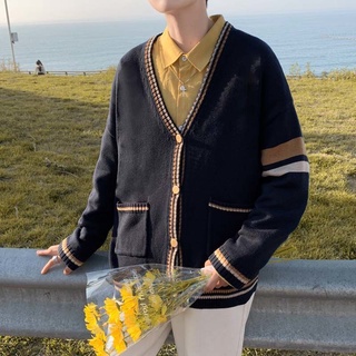 Áo len Cardigan viền kẻ