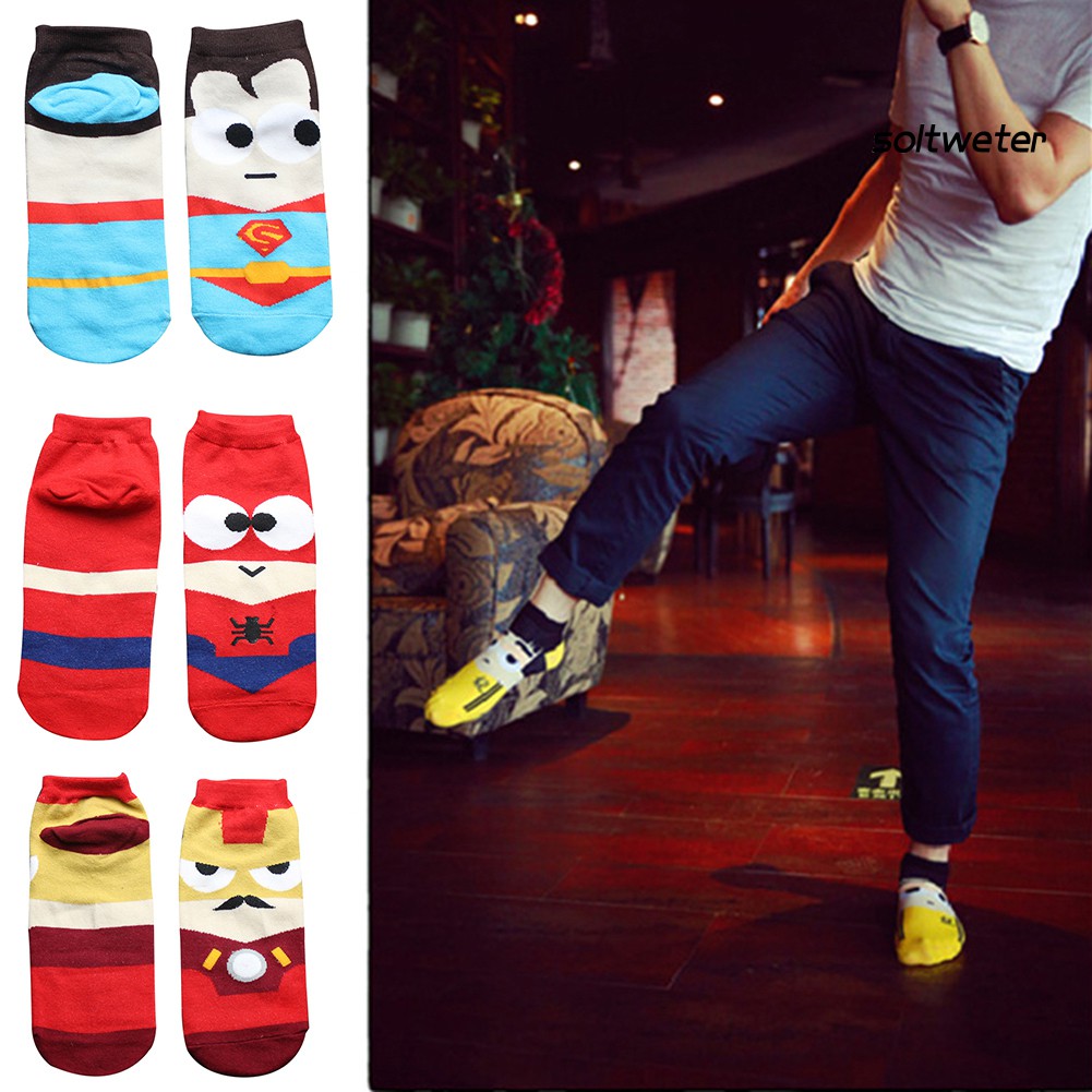 Vớ Cotton Cổ Cao Họa Tiết Các Siêu Anh Hùng Cá Tính