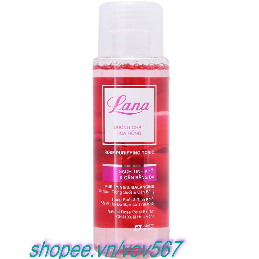 Nước Hoa Hồng 150ml Lana Giúp Cân Bằng Độ Ẩm, Làm Trắng Và Săn Chắc Da Chính Hãng.