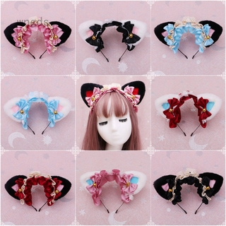 Băng Đô Cài Tóc Hình Tai Mèo Phong Cách Lolita