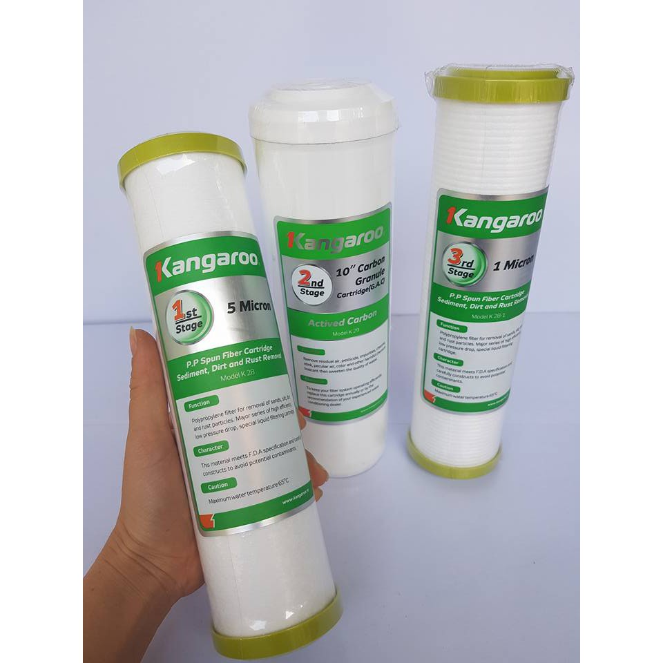 Bộ 7 lõi lọc nước Kangaroo thô RO 1,2,3 giá rẻ [Thay thế liên tục cho cả 1 năm sử dụng]