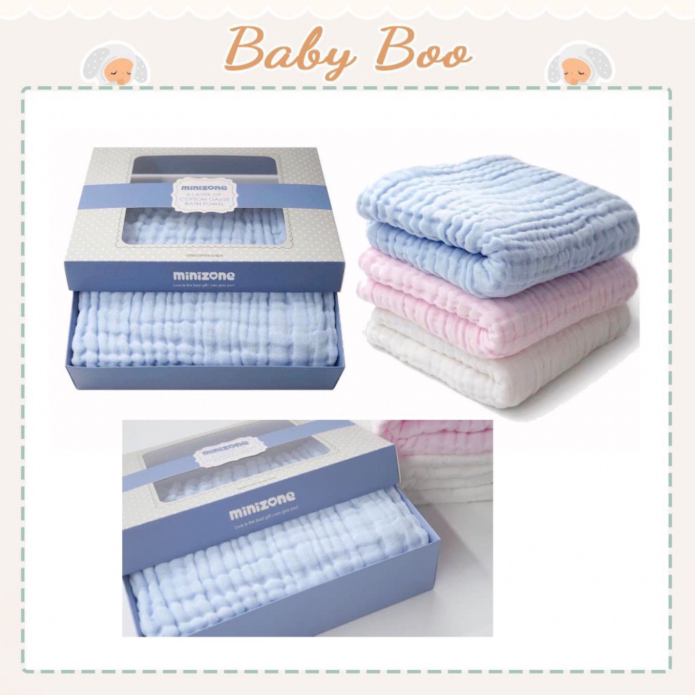 Khăn tắm xô muslin 6 lớp cao cấp mềm mịn, siêu thấm hút an toàn cho bé [ babyboo]