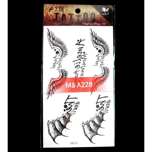 Xăm dán caánh thiên thần A228