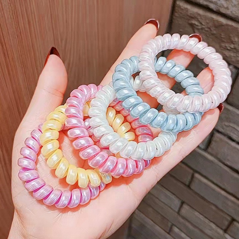 1 Dây Cột Tóc Lò Xo Co Giãn Nhiều Màu Dành Cho Nữ