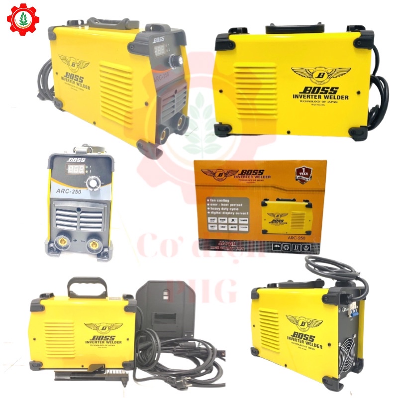 Máy hàn điện tử BOSS ARC 250A | Công suất 250A | Sử dụng que hàn 3,2 - 4.0 ly | Công nghệ Nhật Bản | Máy hàn que