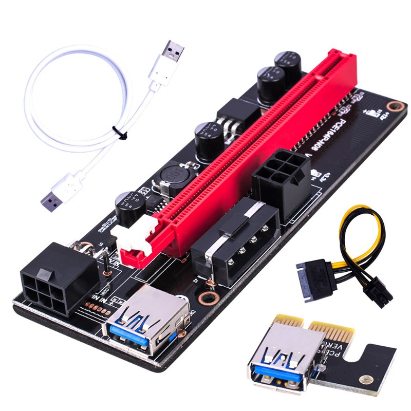 Card Mở Rộng Khe Cắm Usb 009s Pci-E Riser Card 009s Cho Btc Miner