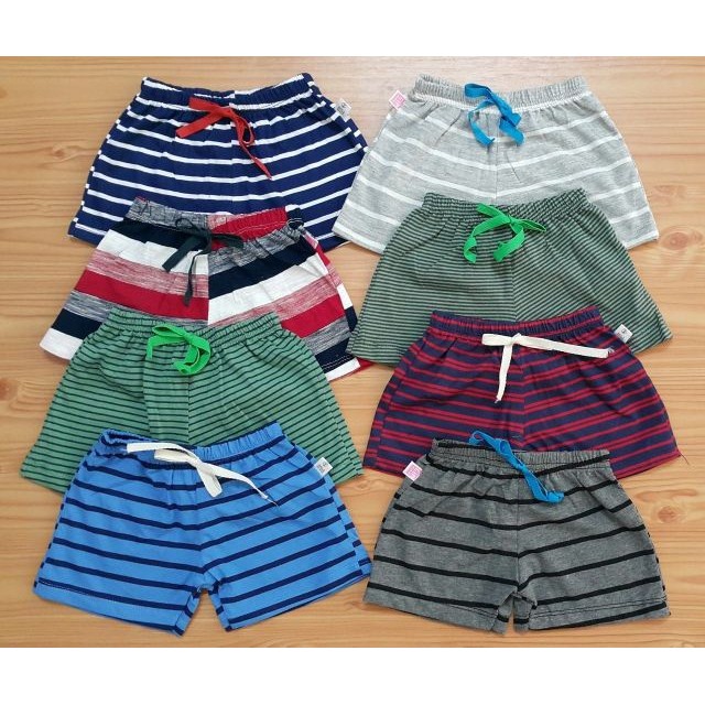 quần đùi bé trai thun cotton sọc kẻ từ 8-35kg, chất đep, cạp quần mềm co giãn siêu tốt, Mamikid