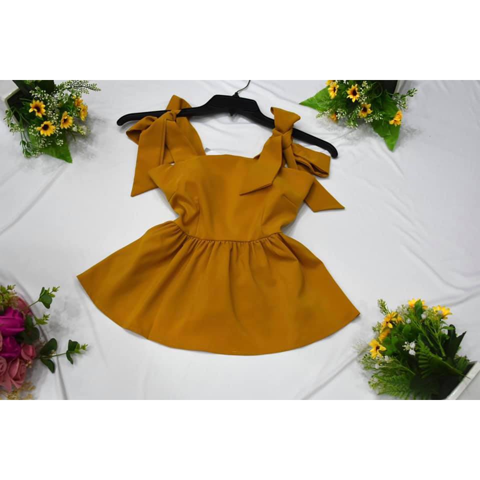 Áo kiểu hai dây thắt nơ cực xinh