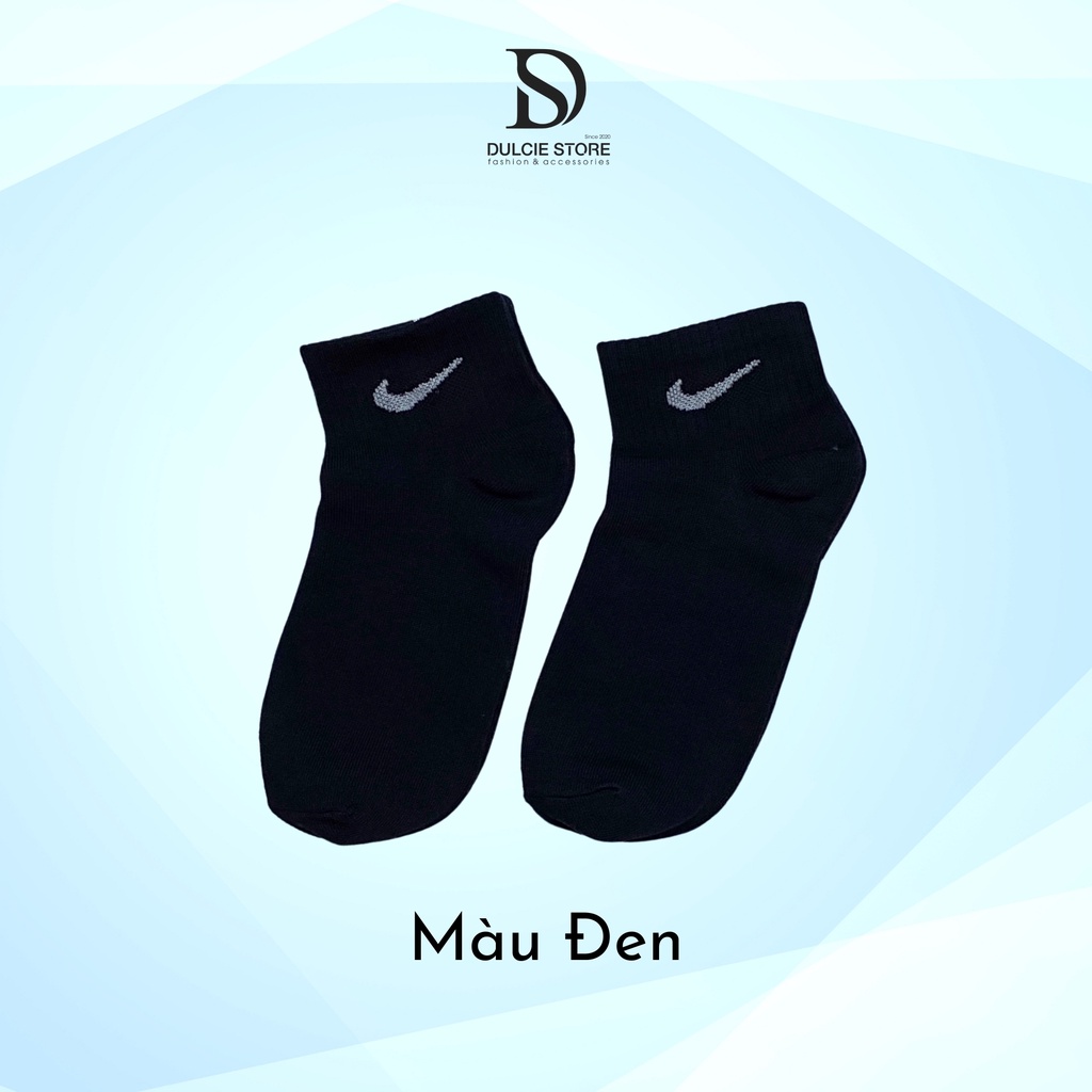 Tất thể thao cổ ngắn tất dệt kim nam nữ Nike chất cotton dày dặn xịn mịn - VN01N