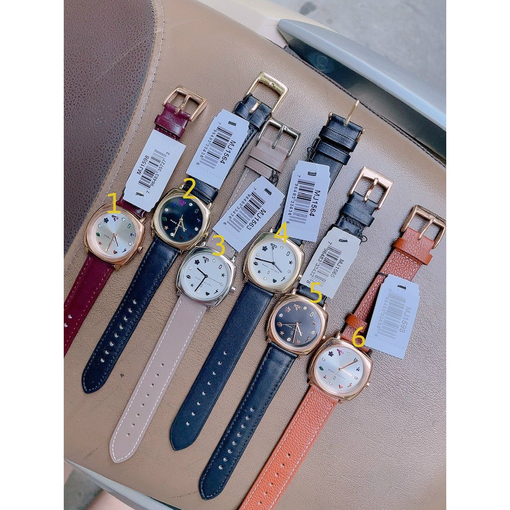Đồng hồ nữ marc jacobs mandy size 34mm - dây da - 6 màu