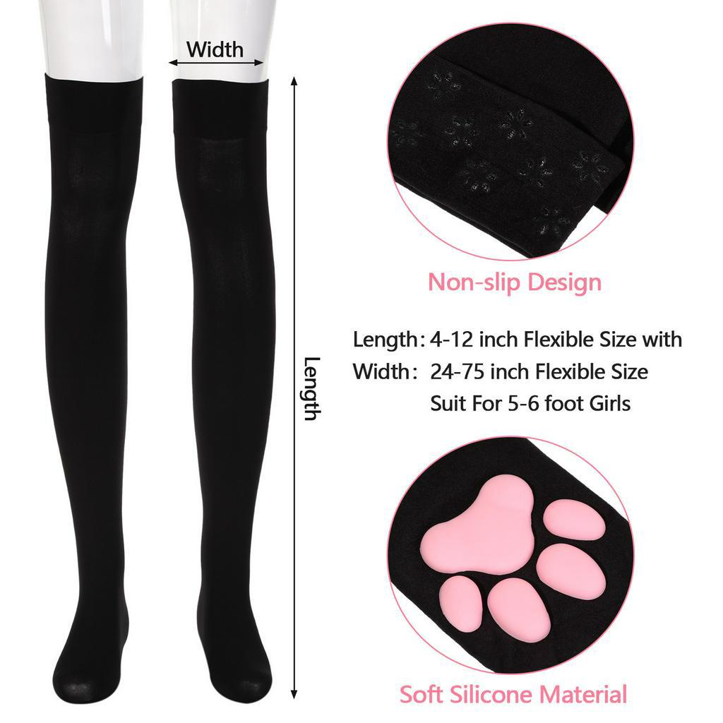 Đôi Vớ Dài Hình Chân Mèo 3D Dễ Thương Phong Cách Lolita Thời Trang Cho Nữ