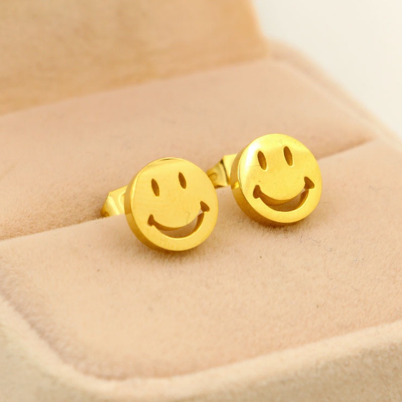 Bông Tai Mặt Cười Titan Ko Han Rỉ TT 3832