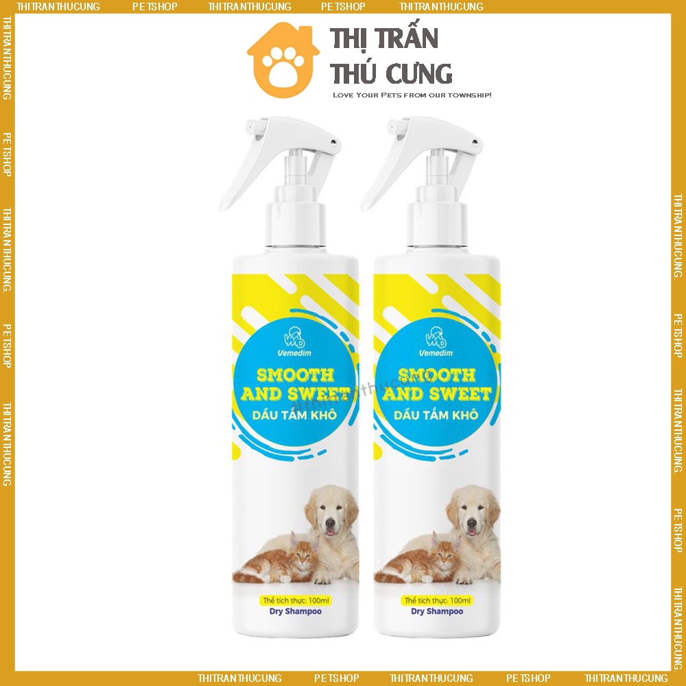 Vemedim Smooth And Sweet - Dầu Tắm Khô Xịt Thơm Khử Mùi Và Làm Sạch Lông 100ml