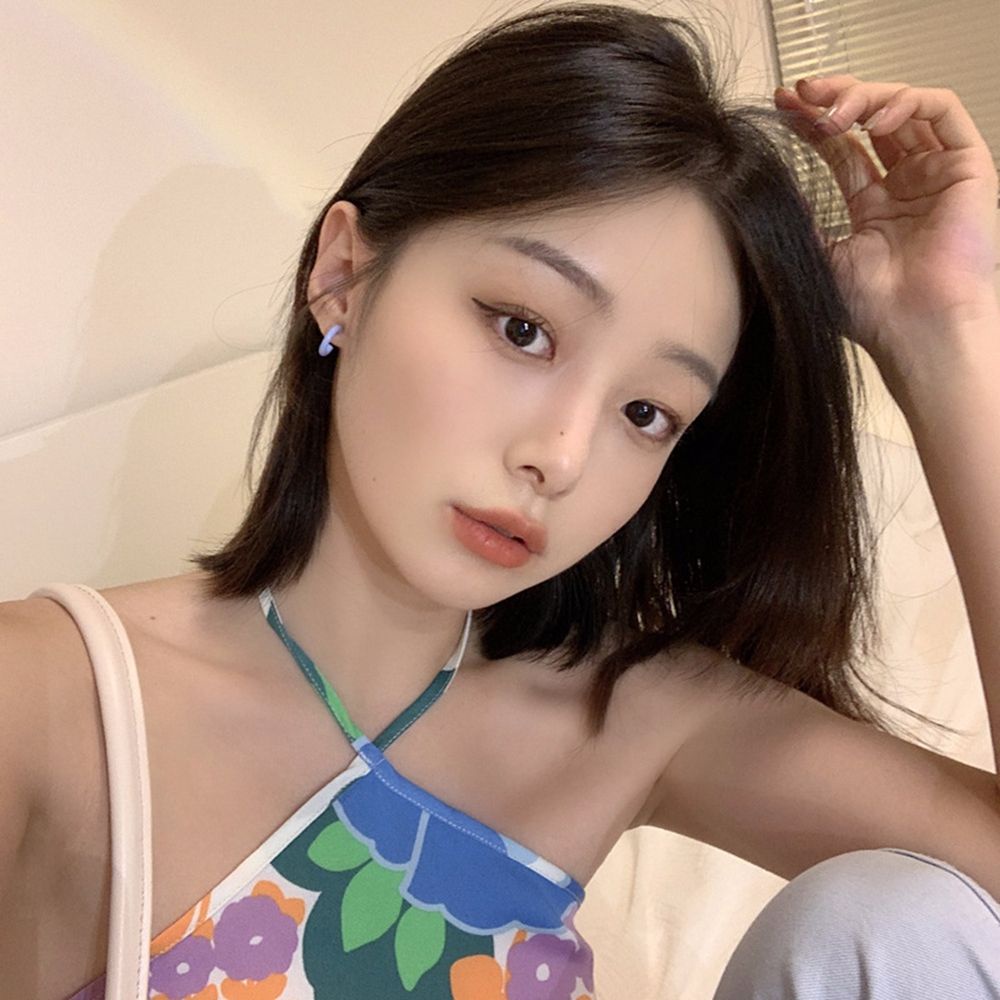 Bộ 3 Đôi Bông Tai Hình Tròn Nhiều Màu Sắc Thời Trang Hàn Quốc Thanh Lịch Cho Nữ