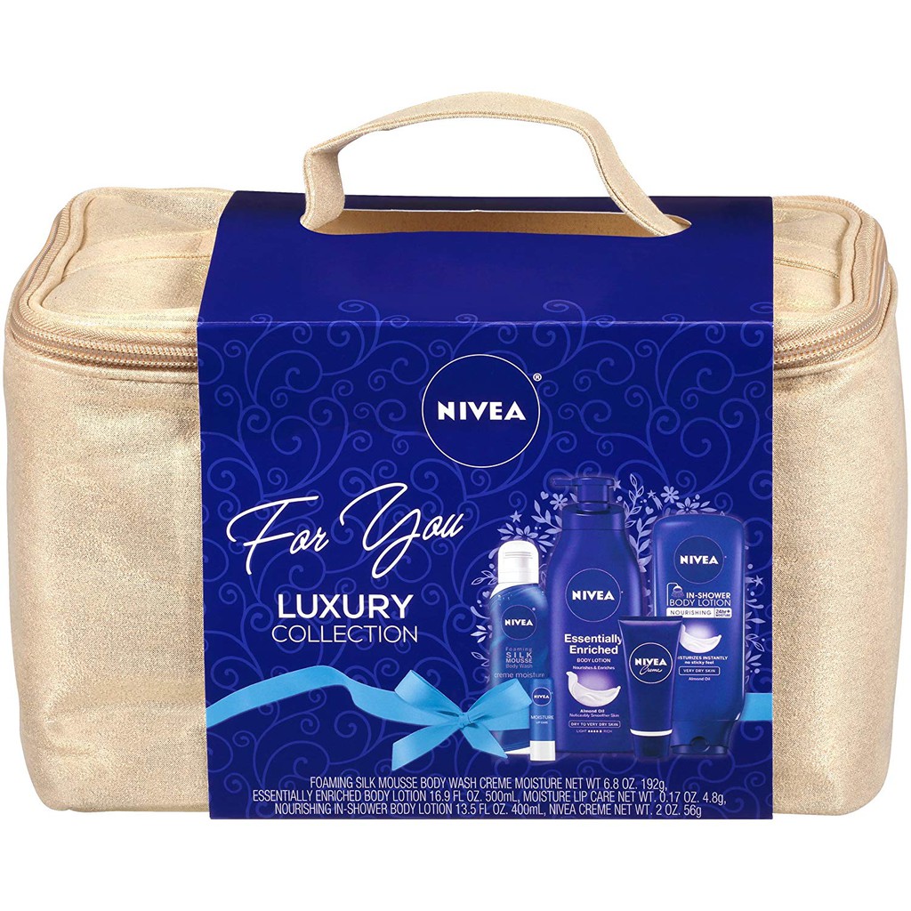 Bộ quà tặng Nivea cao cấp 5 sản phẩm Nivea Luxury 5 Piece gift set (Mỹ)