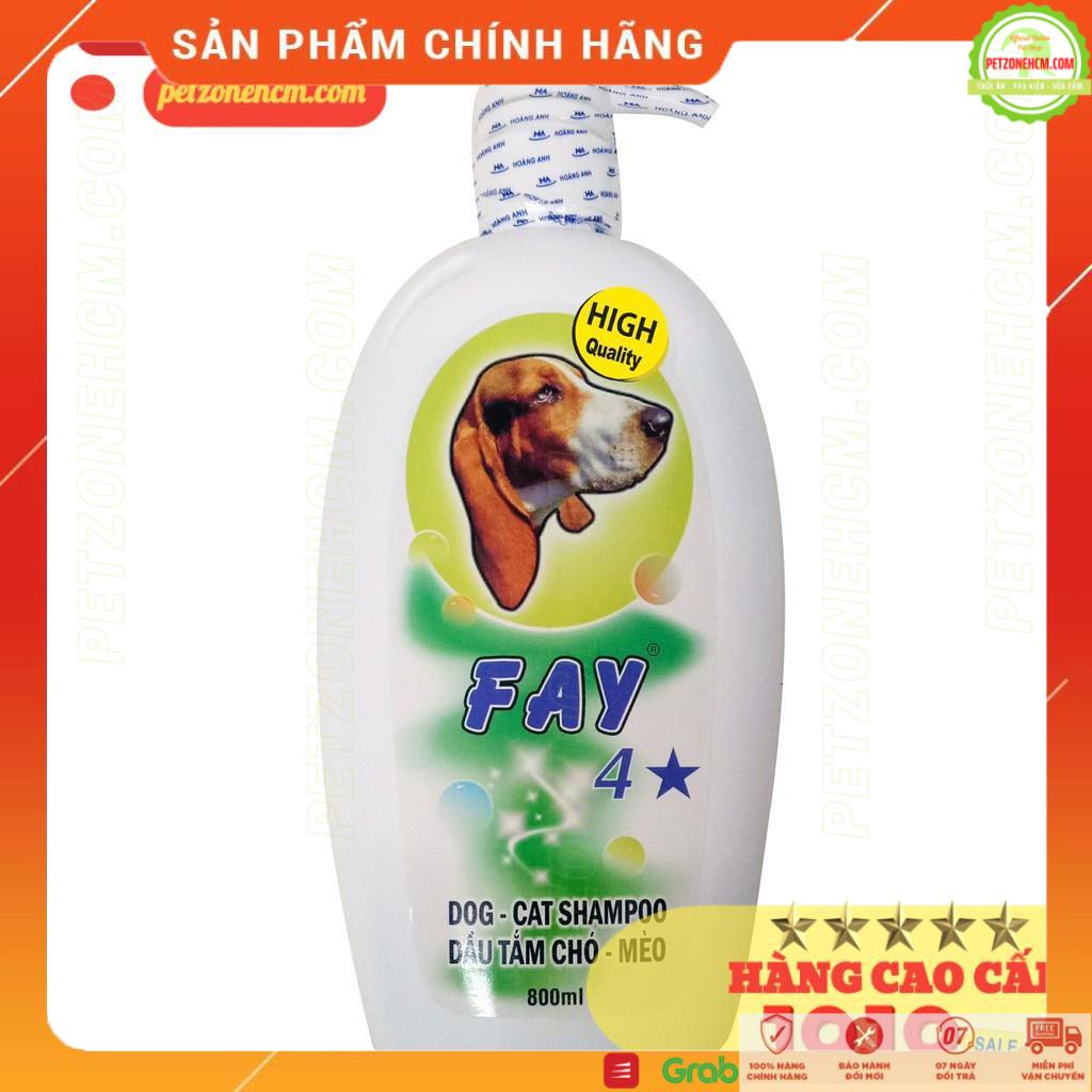 Sữa tắm cho chó Fay 4 sao 300ml|800ml 🔥 FREESHIP 20K 🔥 Dầu tắm Fay chó mèo tác dụng 4 trong 1 | PetZoneHCM