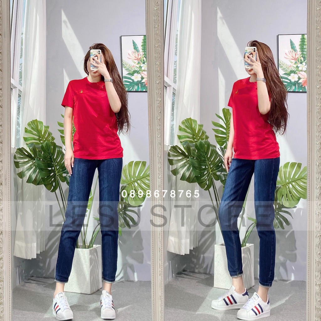 ẢNH TỰ CHỤP Quần Jeans Boyfriend Trơn