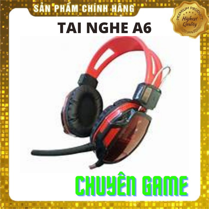 Tai nghe Chụp Tai, Chuyên Chơi Game Qinlian A6, jack 3.5 Có Micro, Dây Chống Đứt, Dùng Được Cho Máy Tính Và Điện Thoại