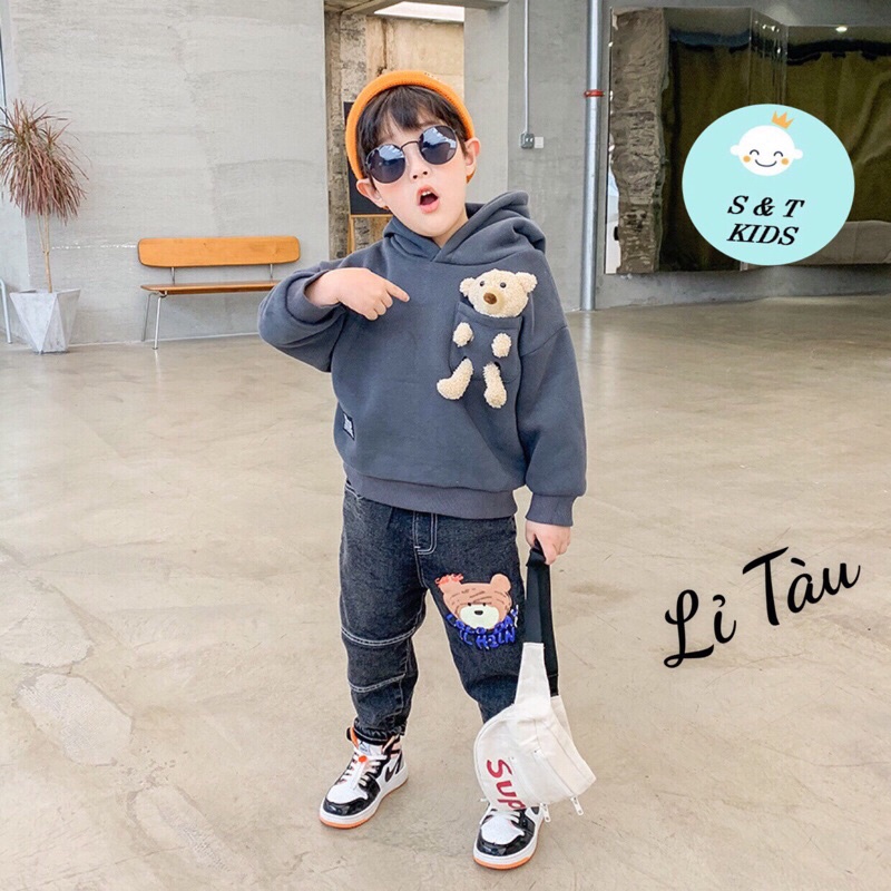 (jean baby kho sỉ) áo nỉ(hoodie) ,áo nỉ có mũ hàng quảng châu cho bé (8-22kg)