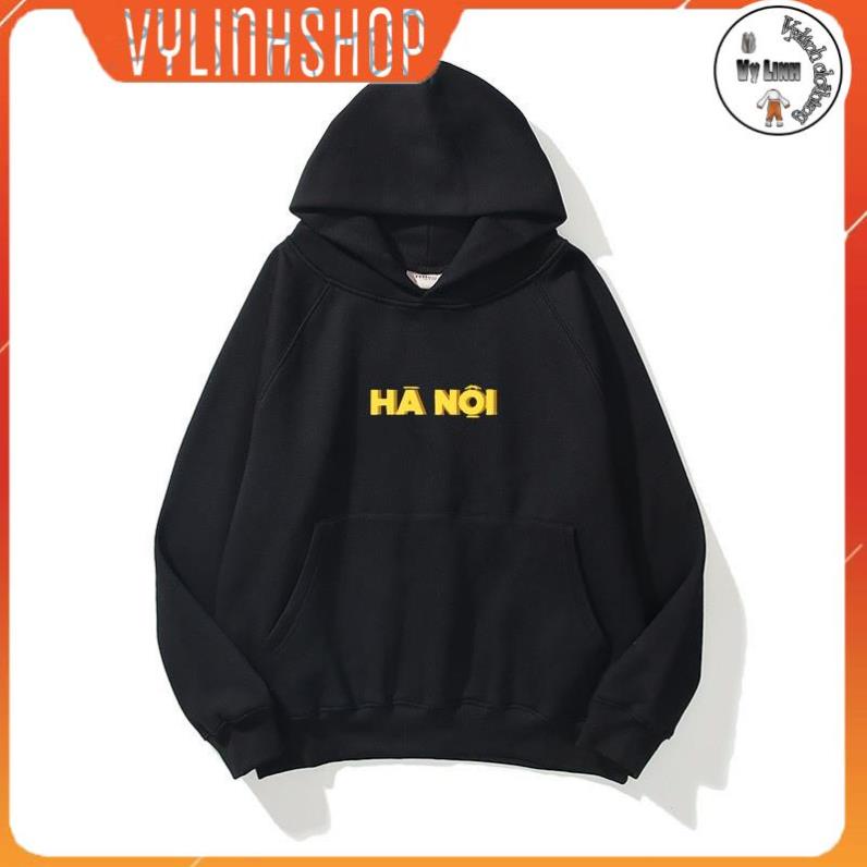 Áo hoodie nam nữ VYLINHSHOP áo nỉ sweater mũ LOGO Hà Nội Form Rộng UNISEX nhiều màu size M- XXL