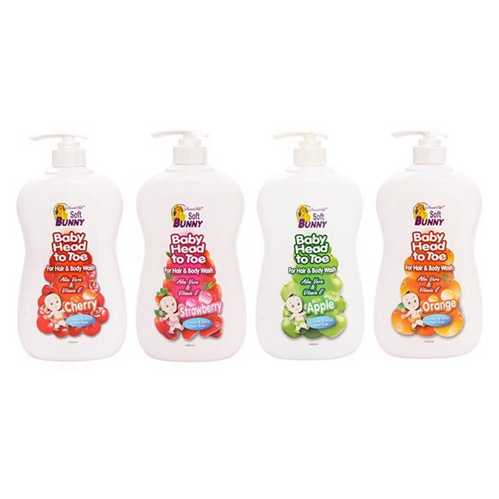 Sữa tắm gội Bé SOFT BUNNY 500ml, mua 1 tặng 1