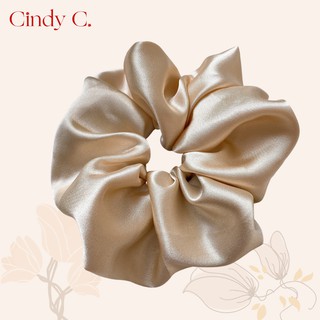 Dây buộc tóc scrunchies CINDY C Chất Liệu Lụa Cao Cấp kiểu dáng Basic S21846 và nơ