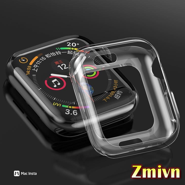 Ốp viền silicon trong suốt bảo vệ Apple Watch (Size 38/40/42/44mm)