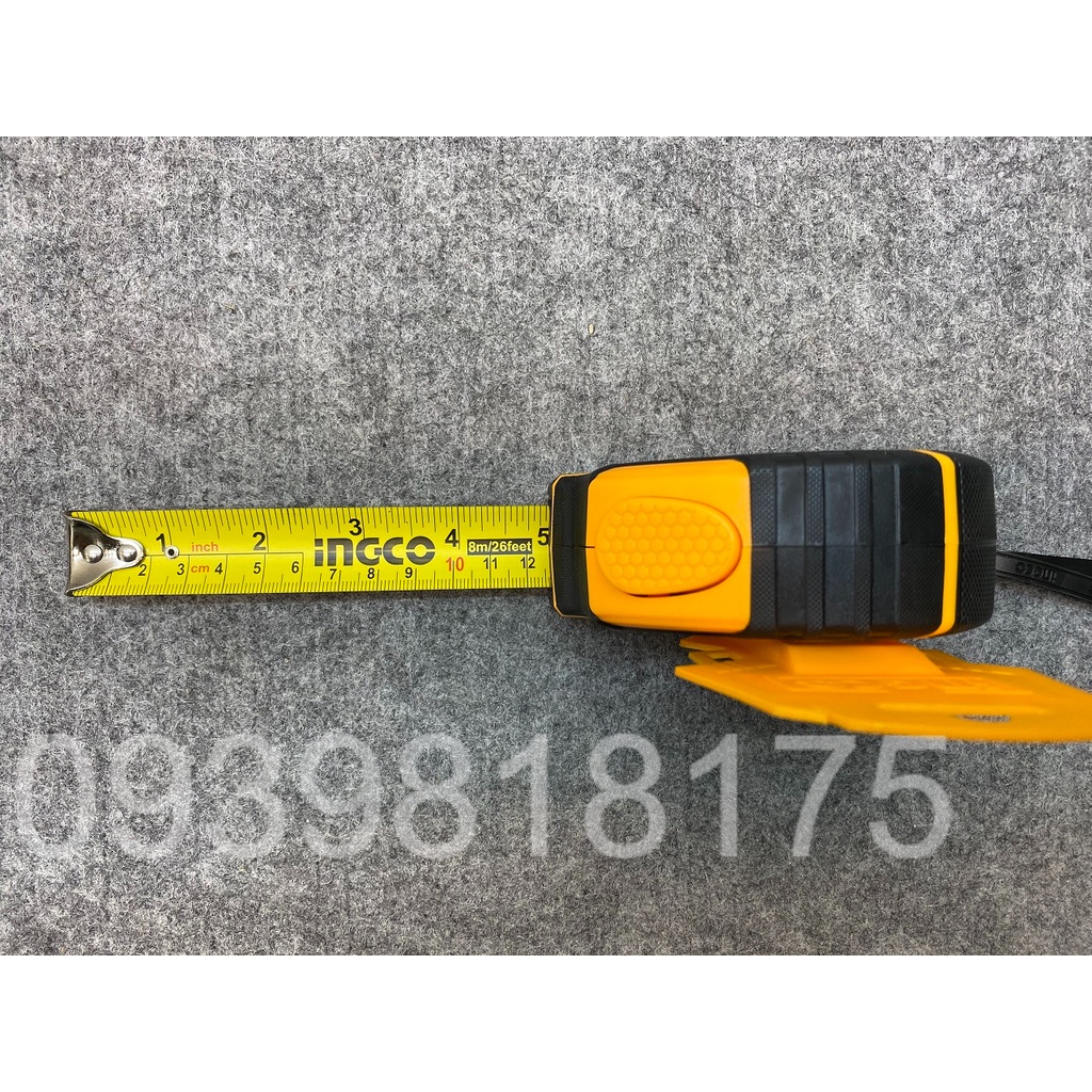 Thước cuộn thép nền vàng cao cấp INGCO đủ size HSMT0803 HSMT08052 HSMT0805 HSMT0808 HSMT0810