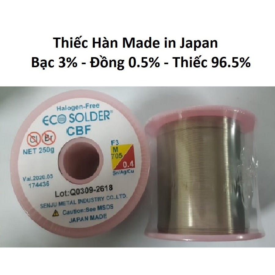 Thiếc Hàn Solder Không Chì Japan [ Tặng thêm 5 mét khi mua từ 25 mét ]