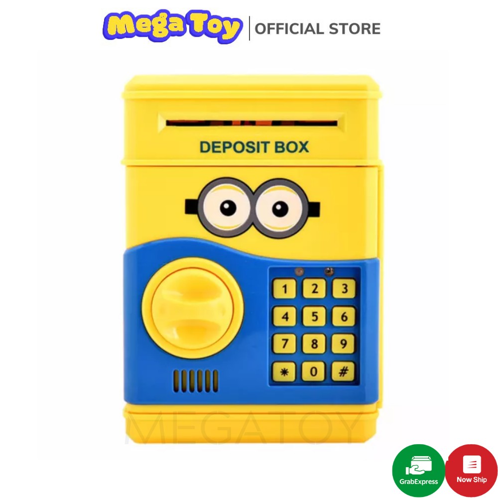 Két Sắt Điện Tử Mini Cho Bé Tiết Kiệm Tiền - Ống Tiết Kiệm Khóa Mã Số Thông Minh Cho Bé Dùng 3 Pin AAA