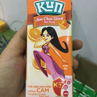 Sữa chua uống tiệt trùng LiF Kun hương cam 180ml x 48