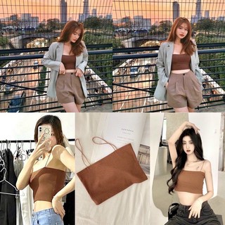 ÁO CROPTOP 2 DÂY ULZZANG LÊN FORM BAO CHUẨN
